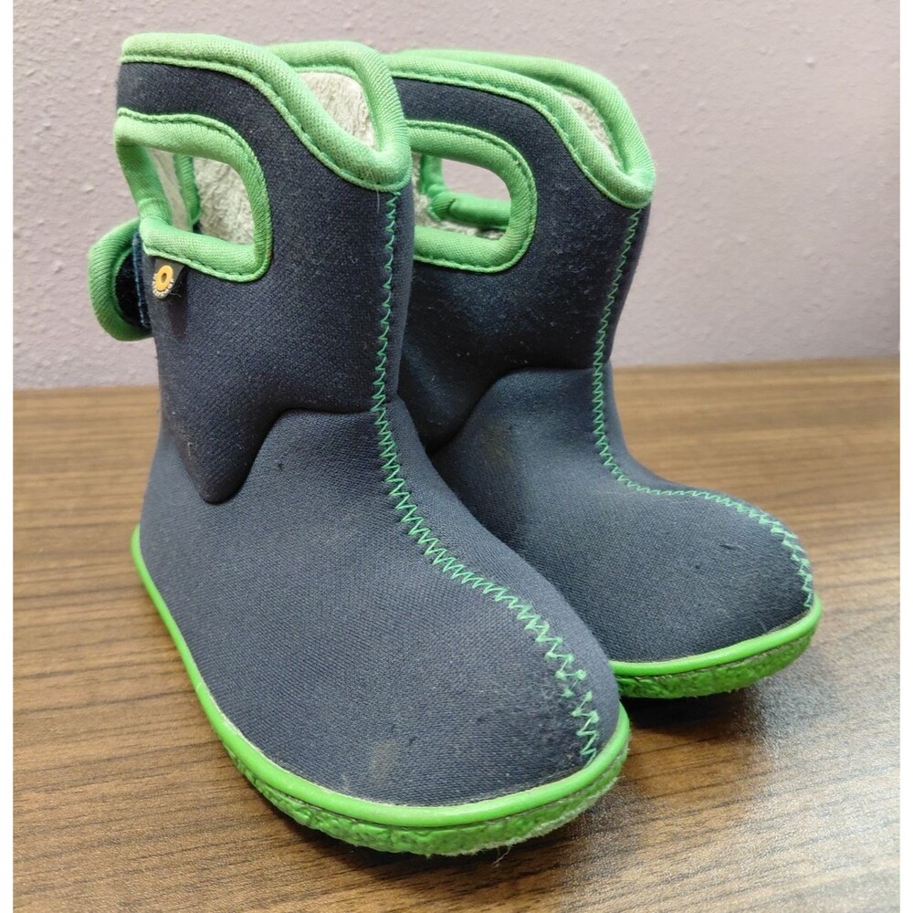 BOGS Baby Classic Solid Boot Boys' Infant-Toddler Boot Blue/Green US Size 6